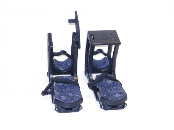 K2S-1000 Kraft Seat with K2S-100 Knee Pads with left seat open and right seat closed